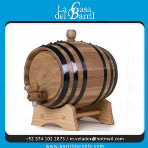 Los mejores aros de acero negro de roble americano de madera hechos a mano de 1 litro para envejecer su propia cerveza de whisky La Casa Del Barril - Product Image 6