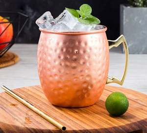 Tasse en cuivre pour boire et fête de mariage styliste classique tasse de mule de Moscou meilleure qualité design élégant fabriqué en Inde en gros - Product Image 2