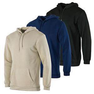 Sweats à capuche pour hommes en tissu molletonné polyester/coton délavé à l'acide, motif uni, col à capuche - Product Image 3