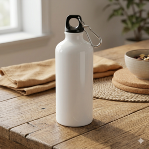 Bottiglia in Alluminio da 650ml per Sublimazione con Moschettone Cilindro Metallico Personalizzabile e Stampabile - Product Image 3