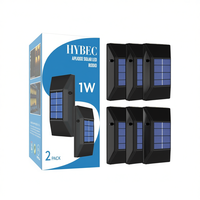 Lámpara Solar LED Cuadrada de Aluminio HYBEC para Exteriores con Acabado en Rodio para Jardín