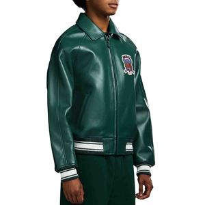 Chaqueta Avirex USA de Cuero Vacuno de Alta Calidad a Precio de Mayoreo, Chaqueta de Cuello Camisero Entallada de la Mejor Calidad para Hombre - Product Image 5