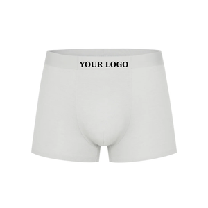 Vente en gros OEM Caleçon taille moyenne en modal pour hommes en coton respirant Tailles personnalisées Sous-vêtements avec logo tissé Vêtements pour hommes - Product Image 2