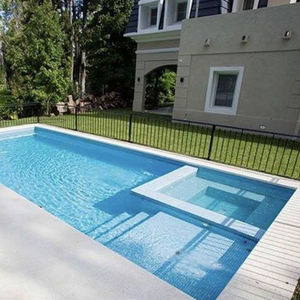 Achetez des piscines hors-sol en fibre de verre à prix avantageux pour la maison familiale, avec des carreaux de mosaïque d'eau infinie dans la cour, de grande taille - Product Image 5