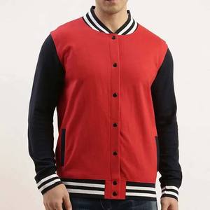 Chaqueta de lona para temporada de invierno béisbol hombres High Street Varsity Letterman Bomber chaqueta lana piel de vaca auténtica mangas de cuero - Product Image 2