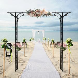 Elegante soporte de fondo de hierro personalizado negro de cualquier tamaño y forma perfecto para compromisos, bodas y eventos - Product Image 4