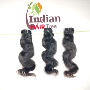 En gros 100% Naturel Brut Non Transformé Noir Couleur Indien Extensions De Cheveux Humains Vierge Corps Vague Remy Doux Soyeux Par Commande En Ligne - Product Image 1