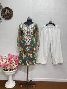 ชุดคุर्ติทรงตรงแบบใหม่ล่าสุดจากนูฮา มุลมุล สำหรับงานปาร์ตี้ สไตล์อินเดียและปากีสถาน เสื้อผ้าอินเดียแบบใหม่ - Product Image 5