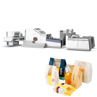 LKS-B550 Boulangerie Alimentaire Fond Plat Sac À Provisions Biodégradables Entièrement Automatique Kraft Sac De Papier Faisant La Machine