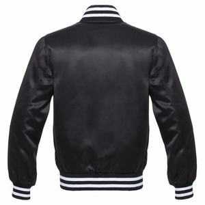 Blouson universitaire unisexe en satin de soie, personnalisable avec logo, col montant, coupe-vent, écologique, séchage rapide, idéal pour l'hiver – Vente en gros - Product Image 5