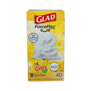 ถุงขยะครัวแบบยาว ทนทาน ยี่ห้อ Glad ForceFlex ขายส่งจำนวนมาก คุณภาพสูง ป้องกันการรั่วซึม จำหน่ายราคาส่ง - Product Image 1