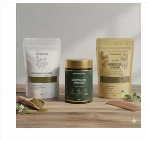 Polvo Natural Detox de Bhringraj, Superalimento Herbal en Polvo, Polvo Herbal de Bhringraj para Uso Diario - Product Image 1