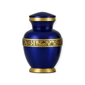 Urne commémorative en métal blanc avec motif de cœur de papillon rouge et finition brillante et lisse - Product Image 4