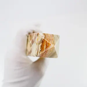 Obelisco de mármol de ónix verde, obeliscos de ónix mexicano genuino, torre de mármol de pisapapeles vintage - Product Image 6