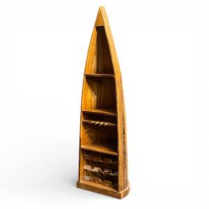 Antique Boat Style Book Rack Industrial Rustic Folding Book Storage Furniture for Home Office Living Room Bedroom or Hotel - Product Image 1