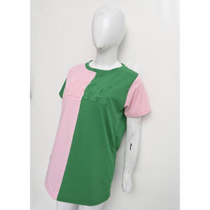 เสื้อยืดสไตล์สตรีทแฟชั่นเข้ารูประบายอากาศได้ดีปรับแต่งได้เสื้อลำลองทูโทนพร้อมโลโก้แบบนูนทันสมัย - Product Image 3