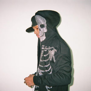 Sweat à capuche zippé unisexe en vrac pour l'hiver, qualité supérieure, 100% fibre de bambou, polaire surdimensionné, broderie, perles, strass, visage intégral - Product Image 2