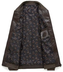 แจ็คเก็ตหนังแท้คุณภาพสูงสำหรับผู้ชาย ดีไซน์ใหม่ กันน้ำ ระบายอากาศได้ดี เหมาะสำหรับฤดูใบไม้ร่วงและฤดูหนาว สีพื้นเรียบง่าย สไตล์ลำลอง สามารถปรับแต่งได้ - Product Image 6