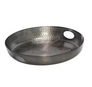 Plateau de service en aluminium conçu simple et élégant plat en métal de qualité fine disponible pour la fonction d'anniversaire et d'anniversaire - Product Image 3