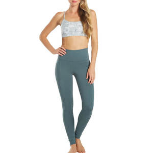 Leggings pour femmes à taille haute, couleur unie, avec poches, longueur intégrale, extensibles, en tricot, pantalons de yoga respirants, confortables, sans couture - Product Image 5