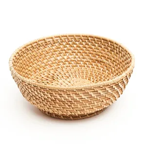 Finest Quality Deep Rattan Mesh Serving <b>Bowl</b> Large Size Food Mixing <b>Bowl</b> Ideal for Home Kitchen Affordable Price - Product Image 2