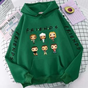 Sweat-shirt à capuche pour femmes, style gothique amusant, avec inscription Friends, logo sur le devant, automne-hiver, streetwear - Product Image 5