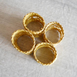 Proveedor principal, accesorios para cena, juego de servilleteros tropicales florales, anillos tejidos decorativos para sujetar servilletas - Product Image 5