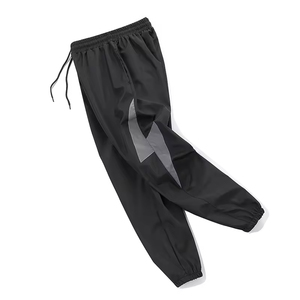 Waterproof Safety High <b>Elastic</b> Casual Canvas Rain Pant Custom Color Windproof for Adult Men's High Waist Washed - Product Image 4