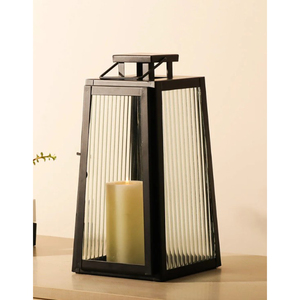 Handcrafted Hammered Metal <b>Decorative</b> <b>Lantern</b> With Brass Copper Finish And Glass Vintage Indoor Candle Holder Home Decor - Product Image 3