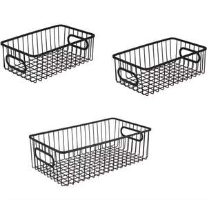 Handmade Black Powder Coated Metal Iron <b>Wire</b> <b>Basket</b> Vintage Decorative <b>Storage</b> <b>Basket</b> Wholesale Available - Product Image 2