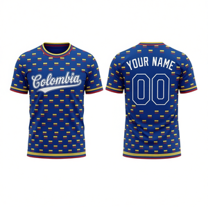 Maglia da Calcio Unisex Colombia WC 2023 con Motivo Bandiera, Top per Tifosi, Regalo per il Giorno della Partita, Diverse Taglie - Product Image 2