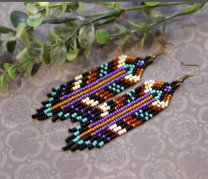 Pendientes de Cuentas de Alta Calidad, Pendientes Largos con Flecos, Pendientes Artesanales de Cuentas de Semillas - Product Image 2