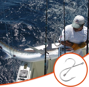 ตะขอเบ็ดตกปลาทำจากสเตนเลสสตีลคาร์บอนสูงตะขอสำหรับตกปลาแบบออฟเซ็ตตะขอสำหรับอุตสาหกรรมน้ำจืด - Product Image 4