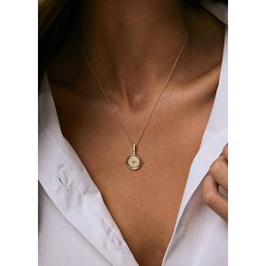 Round North Star Alexandrite Birthstone Pendant 14K Gold Bezel Setting White Rose Gold Religious Style Jewelry for Wedding Gift - Product Image 2