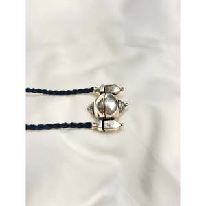 Colgante Lingam de Plata 925 Hecho a Mano con Cordón Ajustable, Colgante o Amuleto con Patrón de Cruz y Números de Estilo Religioso en Oro Rosa - Product Image 4