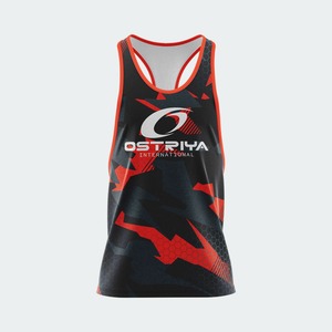 Men's Sleeveless Gym Tank Top 100% Polyester Quick Dry Lightweight Breathable Fitness Wear Comfortable Fit Front <b>Logo</b> Available - Product Image 6