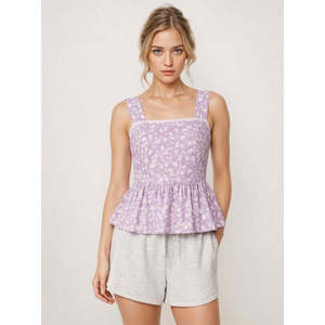 Blusa con Estampado Natural, Manga con Volantes, Botones al Frente, Estilo Coreano para Mujer, Tallas XS-XL, Viscosa, Seda, Chifón, Floral, Linda, para Oficina, Primavera/Verano - Product Image 1