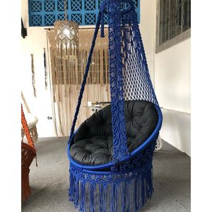 Silla Colgante de Macramé Hecha a Mano para Exteriores, Hamaca Tejida para Jardín o Patio - Product Image 2