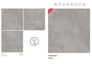 กระเบื้องปูพื้นพอร์ซเลนมันวาวขนาด1200x1200มม. กระเบื้องขนาดใหญ่หรูหราแบบอินเดียสำหรับตกแต่งภายในห้องรับประทานอาหารสำนักงานโชว์รูมโรงแรม - Product Image 2