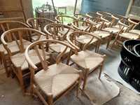 Chaises de salle à manger modernes européennes en bois massif - Options en chêne/teck/bois de Sungkai, couleur personnalisable pour l'école, la maison, le bar et l'entrepôt