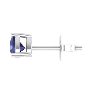 Orecchini a Perno Trendy in Argento Sterling 925 con Tanzanite Taglio Trillion da 4mm, Gioielli Classici di Alta Qualità - Product Image 3