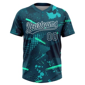 Camiseta de Softbol Sublimada al por Mayor, Transpirable, de Secado Rápido, Personalizada para Torneos Deportivos, con 2 Botones - Product Image 2
