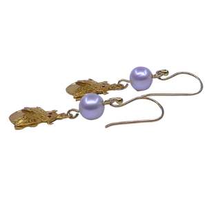 Pendientes Colgantes de Moda para Mujer, Joyería de Plata de Ley 925 Chapada en Oro con Perlas y Piedras Preciosas para Bodas - Product Image 4