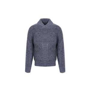 100% Cotton <b>Cable</b> <b>Knit</b> <b>Sweater</b> Zipper Closure Formal Style Winter Summer Hood Collar Anti-Wrinkle Anti-Shrink Pattern Print - Product Image 3