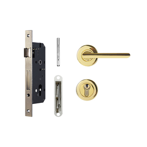 高セキュリティ耐久性のある盗難防止ステンレス鋼モルタルロック2レバーセット45x72mm木製ドア用バックセット - Product Image 2