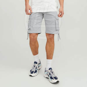 Pantalones cortos Cargo informales sólidos de algodón 100% para hombre de verano con bolsillos tácticos de ajuste relajado diseño transpirable de secado rápido y ligero - Product Image 5