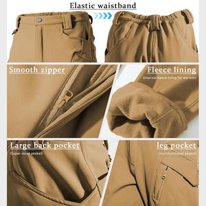 Nouveau pantalon cargo d'hiver vintage pour homme, marque privée personnalisée, taille haute, brodé, imperméable, coupe-vent, respirant, tissu Oxford - Product Image 6