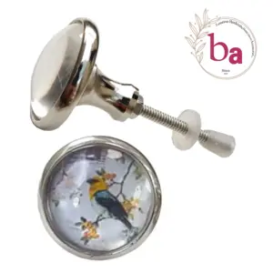 Bird Metal Crystal Glass Cover Funiture kitchen door cabinet drawer knobs & Pull handle [MC 40]