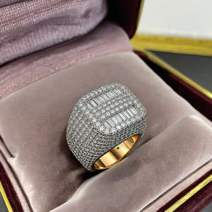 8,00 quilates Ice Out Moissanite chapado en oro blanco Hip Hop joyería boda fiesta para hombres 925 plata esterlina - Product Image 5