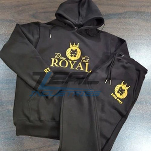 Survêtements d'entraînement de jogging pour femmes personnalisé Ensembles en coton polyester avec logo brodé sérigraphié en soie - Product Image 1